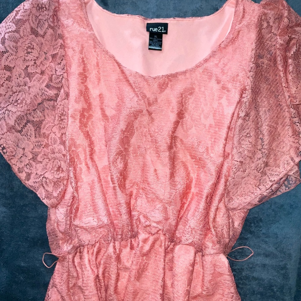 Rue21 Pink Lace Sleepwear Top
